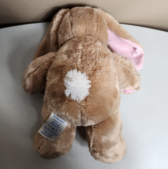 Build-A-Bear Pawlette Tan Floppy Eared Bunny Rabbit Curved 14" - Picture 6 of 9